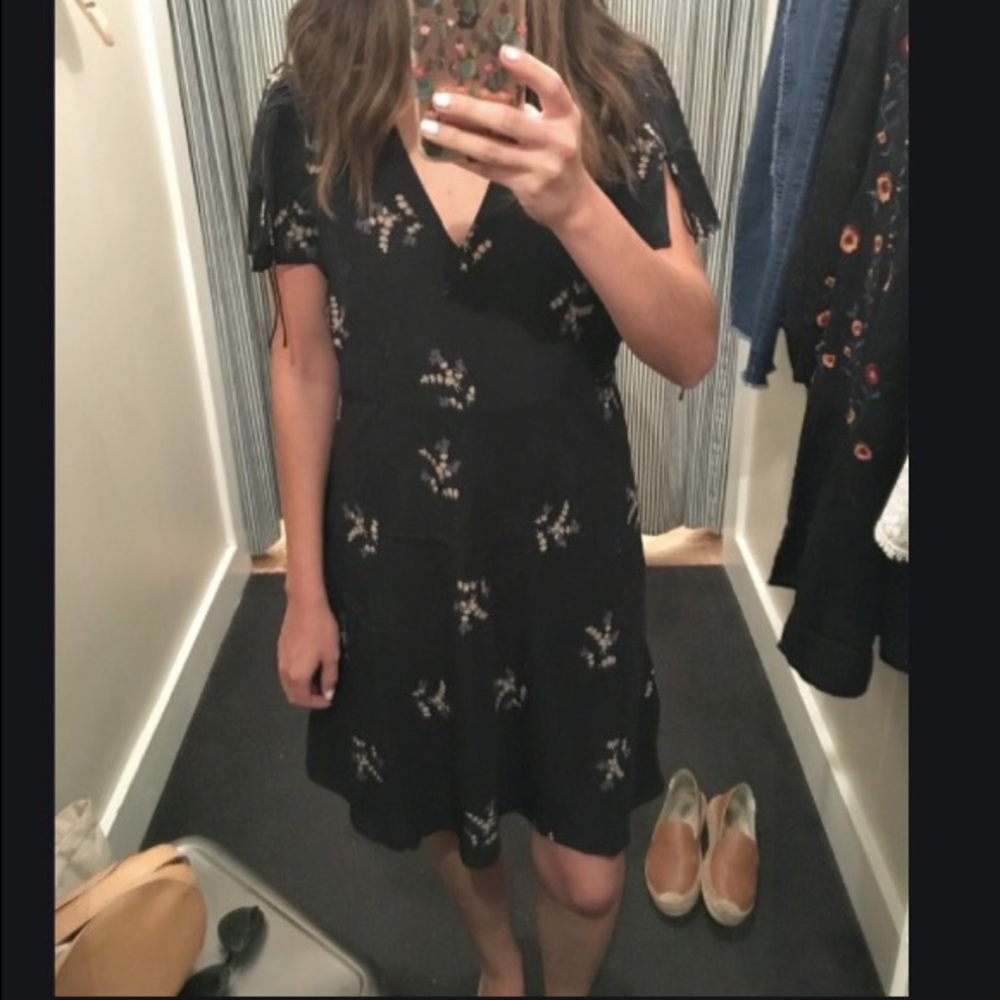 Madewell floral silk dress in 6